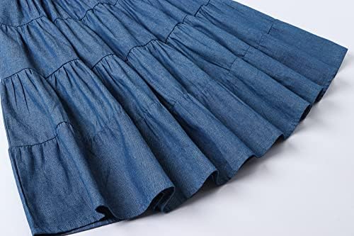 J·E Sterguard Girls' Skirt Pure Cotton Navy Blue Knee Length A-Line Hem Skirts for Girl 14-16 2252SL7 - Image 3