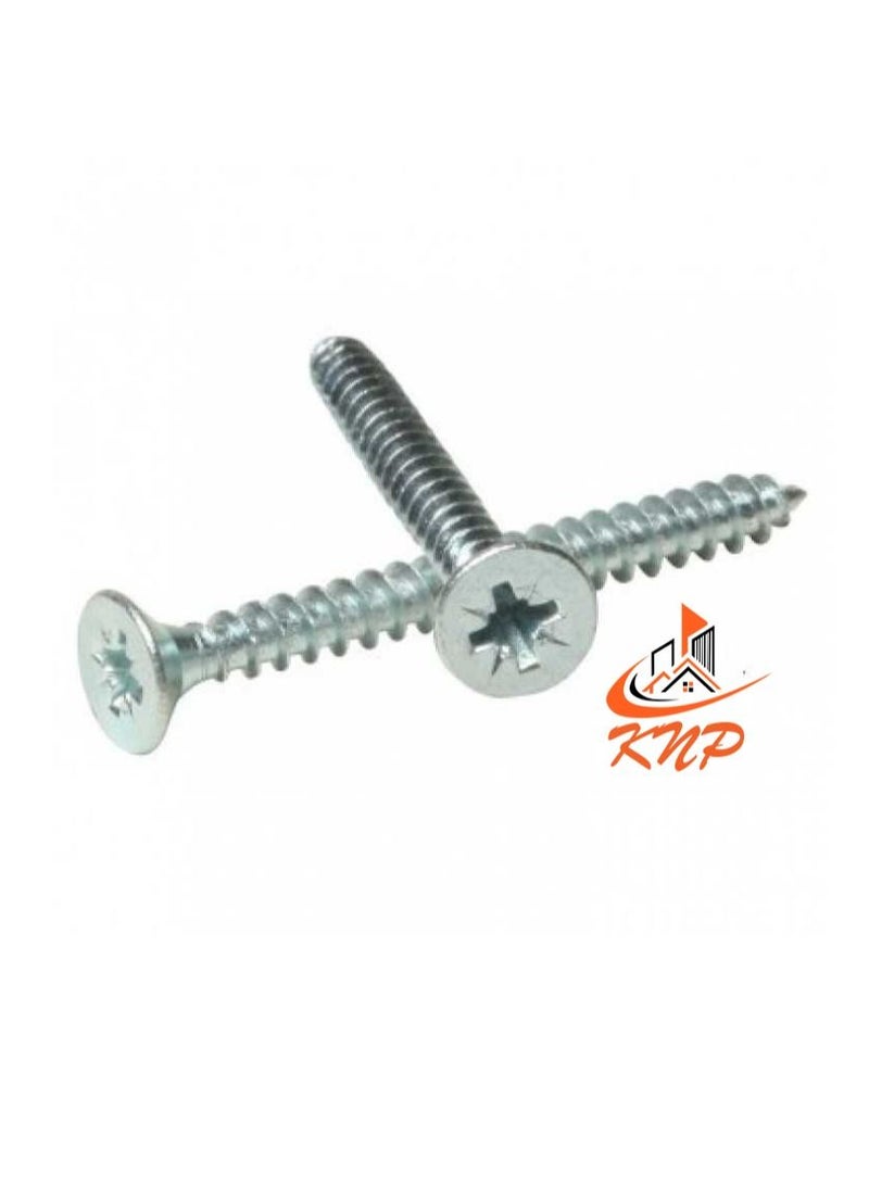 KNP KNP Steel Countersunk Head Twin thread Screws - Pack of 200 (1 1/4" x 6g) - Image 3