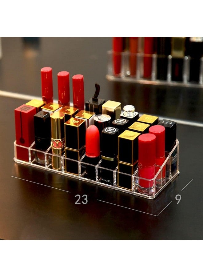 Stadash Transparent Acrylic 24 Compartment Makeup & Cosmetic Dressing Table Organizer Makeup Organiser Lipstick Container Stand Skin Care Storage Box for Women - Image 2