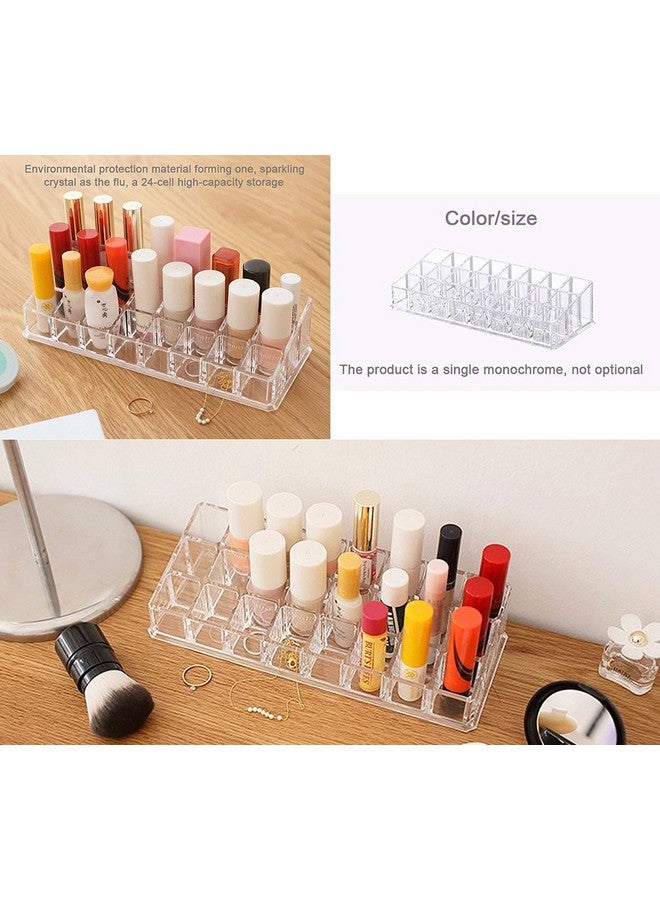 Stadash Transparent Acrylic 24 Compartment Makeup & Cosmetic Dressing Table Organizer Makeup Organiser Lipstick Container Stand Skin Care Storage Box for Women - Image 3