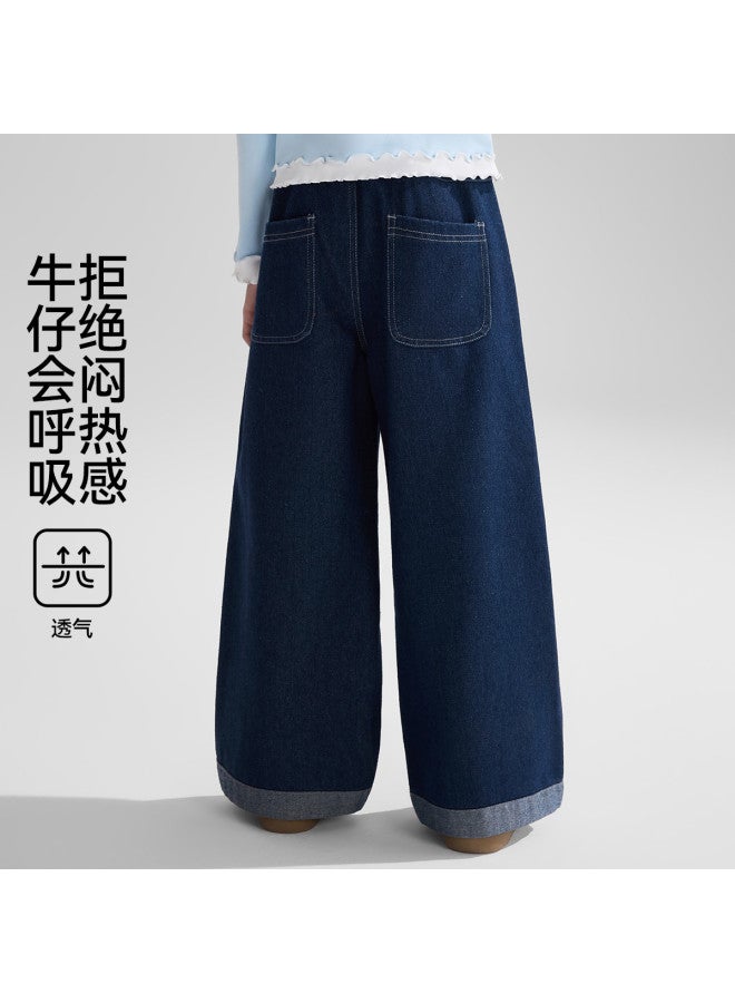 ASK JUNIOR سروال أطفال 25 خريف أولاد كبار بلوك ألوان جينز ناعم بنات بنطال ساق مستقيم سروال غير رسمي - Image 5