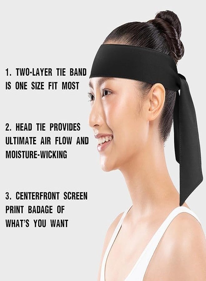 PAROPKAR Ninja Karate Sweat Wicking Sports Headband, Running, Tennis, Gym Yoga Workout, Soccer Adjustable Ties Headband for Men Women (Black) - Image 3