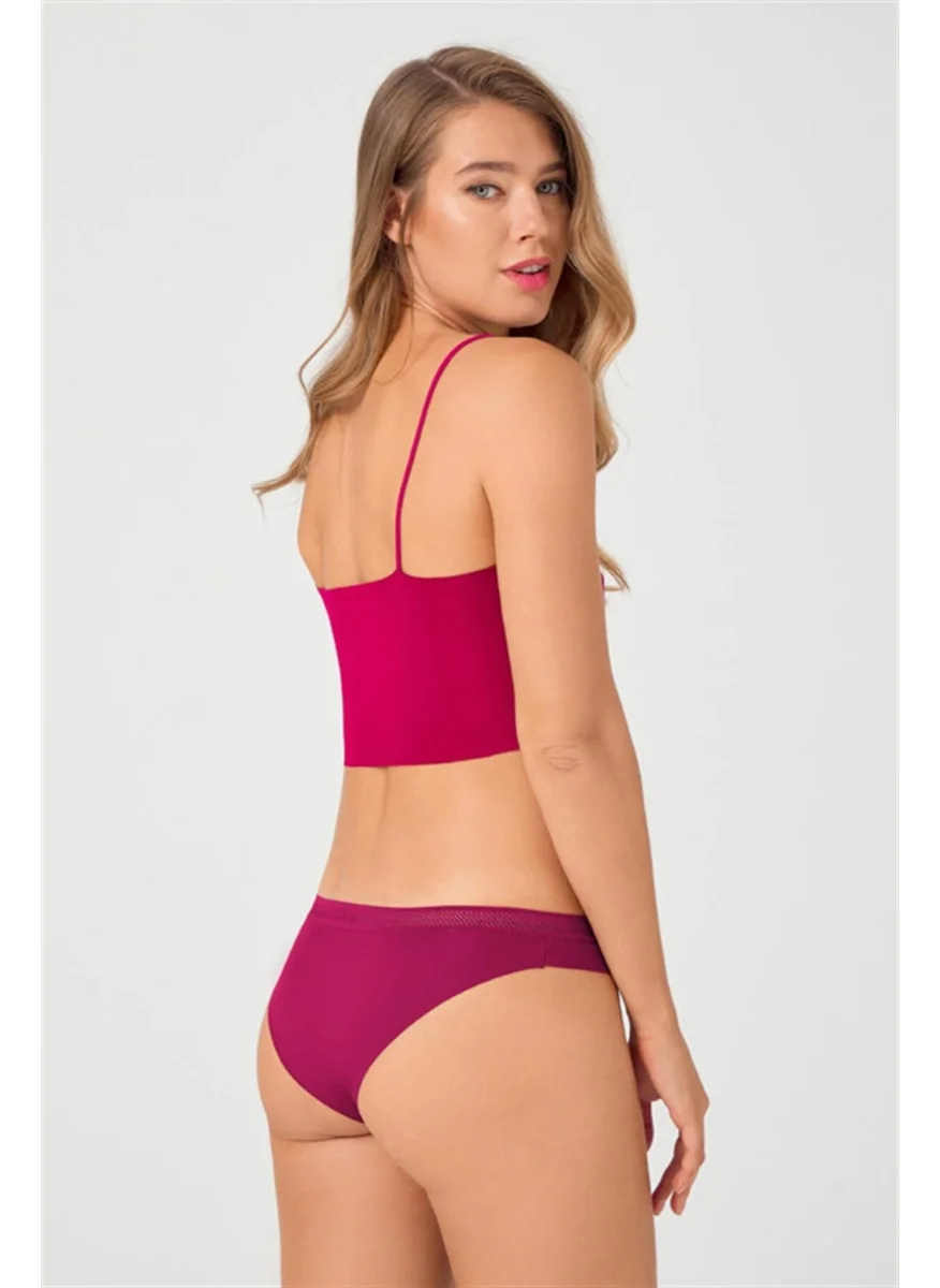 COTTONHILL Mesh Elastic Laser Cut Bikini Panties 3 Pack