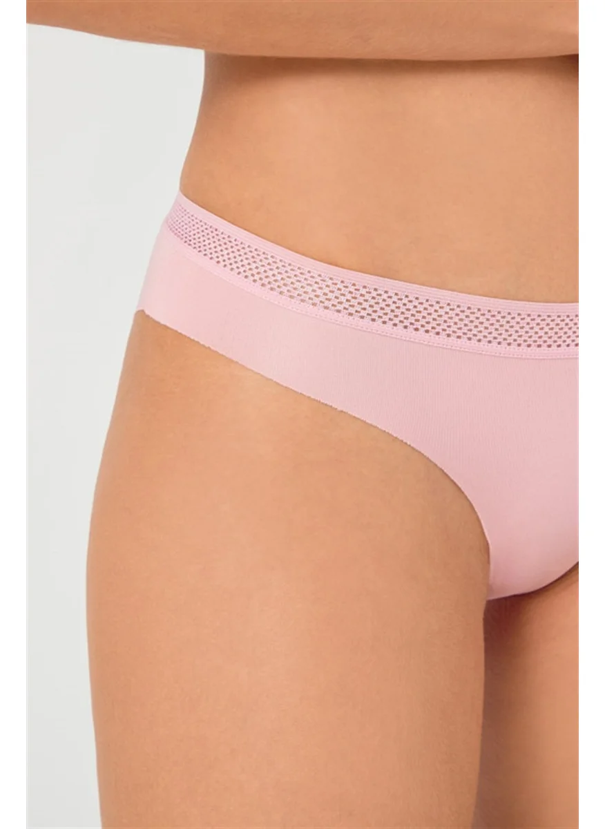 COTTONHILL Mesh Elastic Laser Cut Bikini Panties 3 Pack
