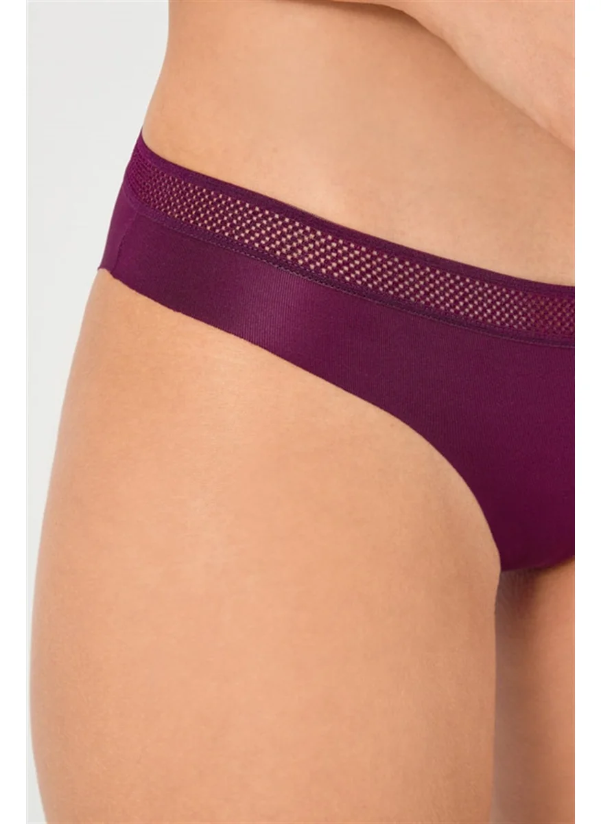 COTTONHILL Mesh Elastic Laser Cut Bikini Panties 3 Pack