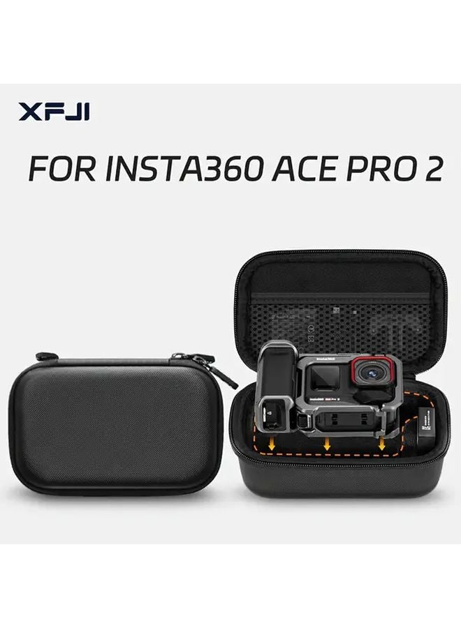 Black Storage Bag For Insta360 Ace Pro 2 Ace Pro Ace Travel Accessories - Image 2