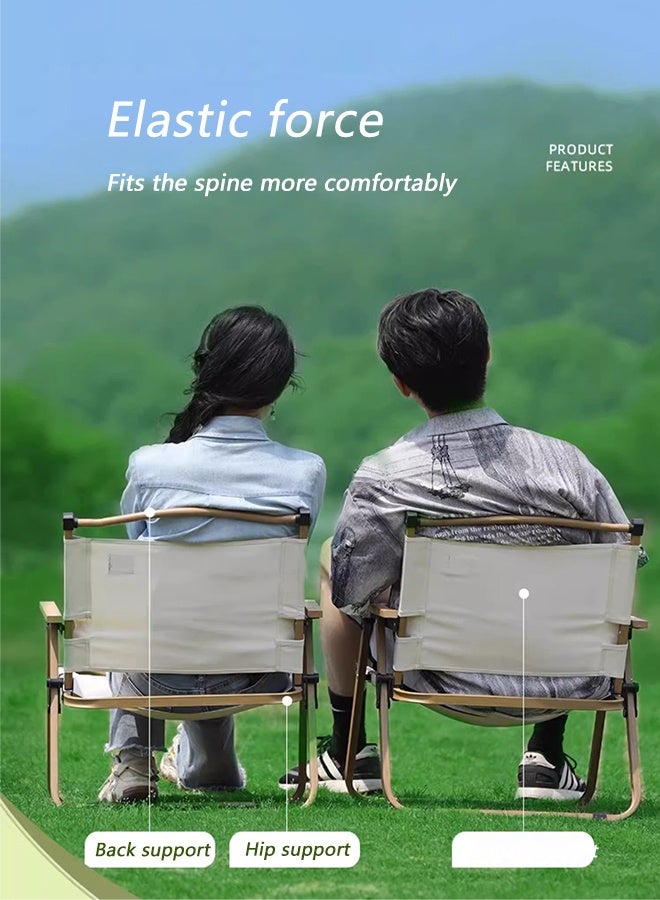 أوكيوز 1 قطعة كرسي صغير محمول قابل للطي مصنوع من سبائك الألومنيوم كرسي تخييم خارجي تركيب مجاني كرسي شاطئ مناسب للتخييم والمشي لمسافات طويلة 52 * 43 * 62 سم - Image 4