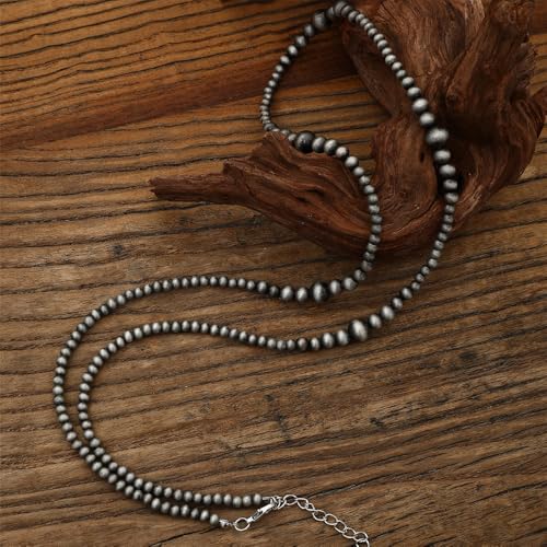Kepvrio Navajo Pearl Boho Western Choker Necklace, Black & Turquoise, 14 Inches, Adult, Women, Special Occasions, Vintage Style Enthusiasts - Image 5