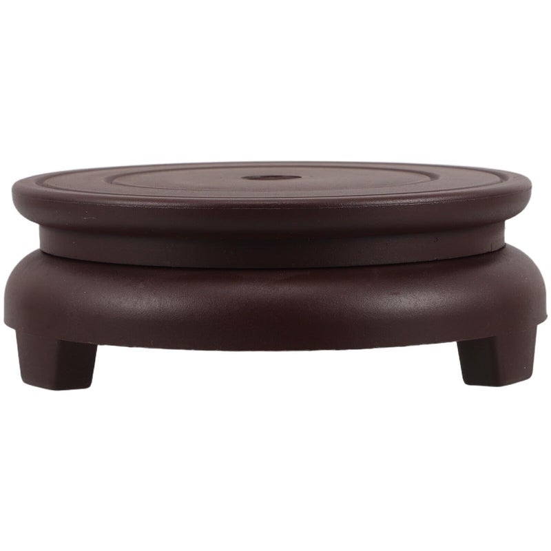 Red Resin Flower Vase Display Stand Pedestal Base 10cm Modern Home Decor for Plants and Fish Bowls - Image 2