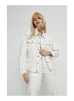 Denim White Contrast Stitch Jacket