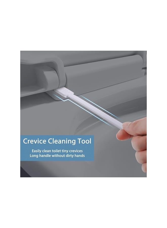 PROMASS 40Pcs Disposable Crevice Cleaning Brushes for Small Spaces, Detail Gaps Scrub Cleaner Brush Set for Toilet Bowl Corner, Household Cleaning Tool Supplies for Window Track, Door Grooves, Vent Fan - Image 2