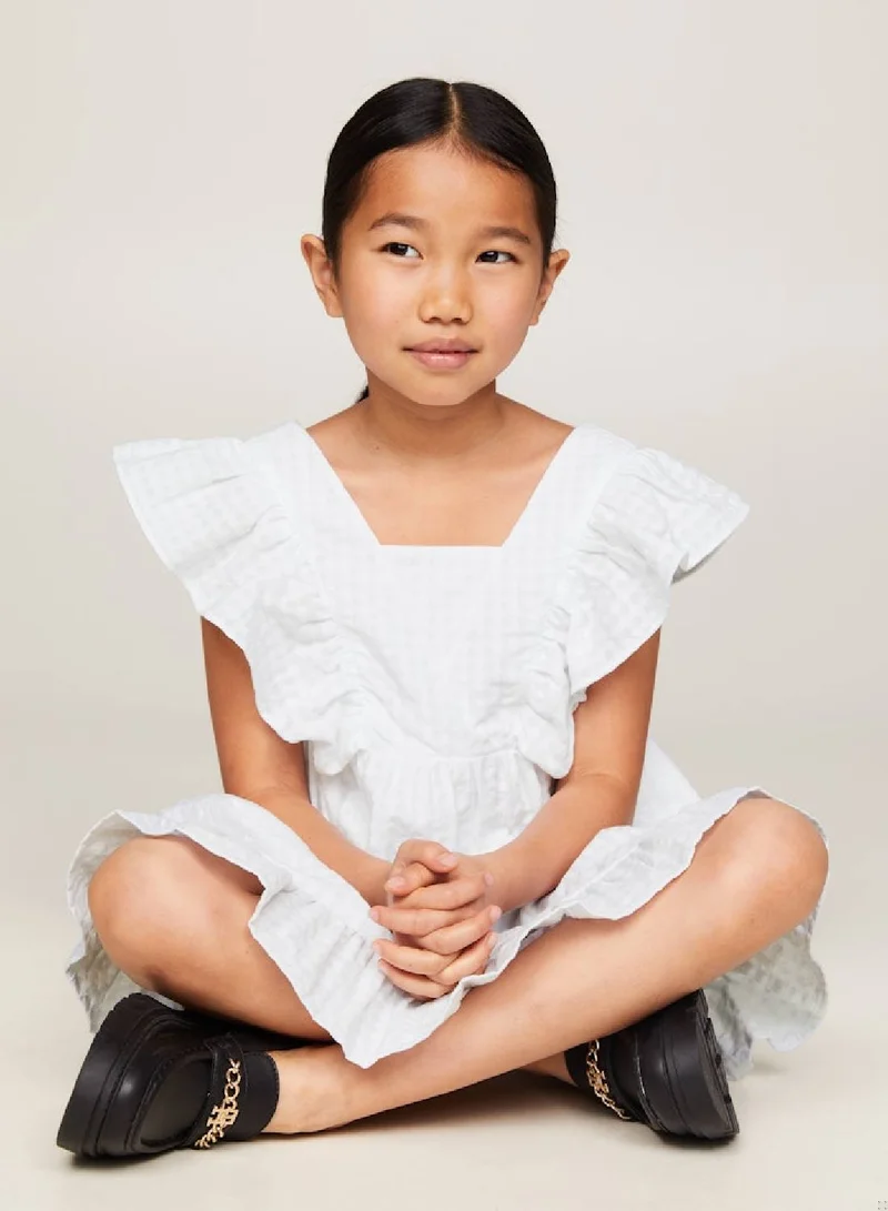TOMMY HILFIGER Ruffled White Dress