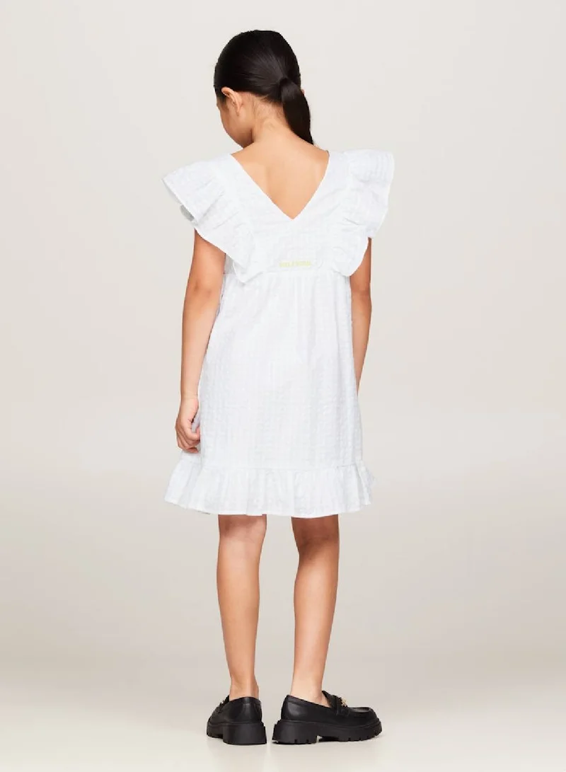 TOMMY HILFIGER Ruffled White Dress