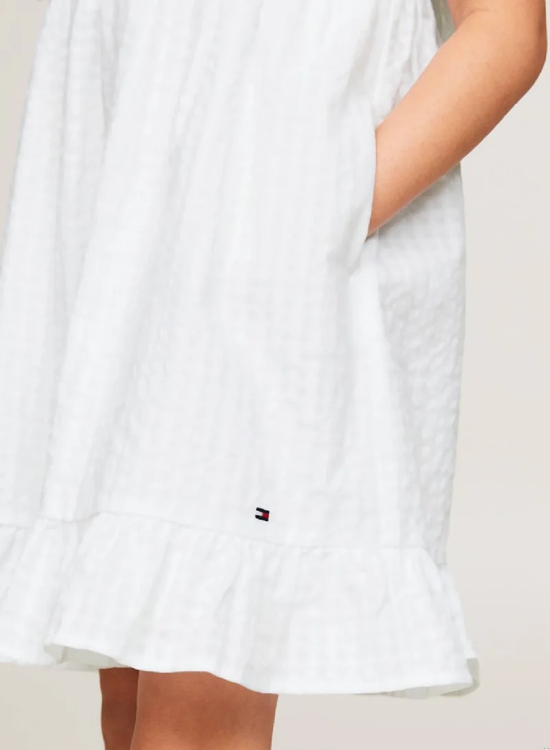 TOMMY HILFIGER Ruffled White Dress