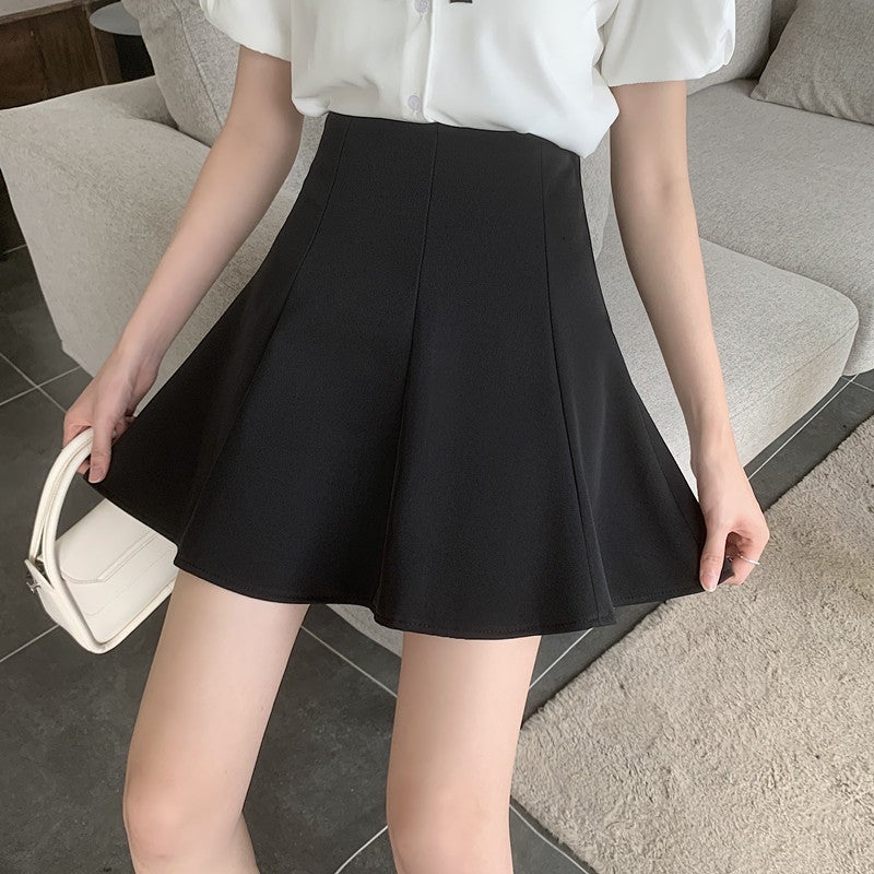 Black Pleated Skirt Skirt Women'S Summer High Waist Short Skirt Umbrella Skirt Slim Look Suit A- Line Skirt Plus Size - Image 5