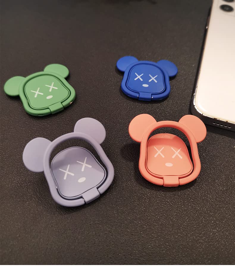 KolorFish Universal Funky Mobile Phone Ring Grip Holder Stand 360 Degree Rotation with Finger Ring for All Mobile Phone and Tablet (Mickey Bear Night Green) - Image 5