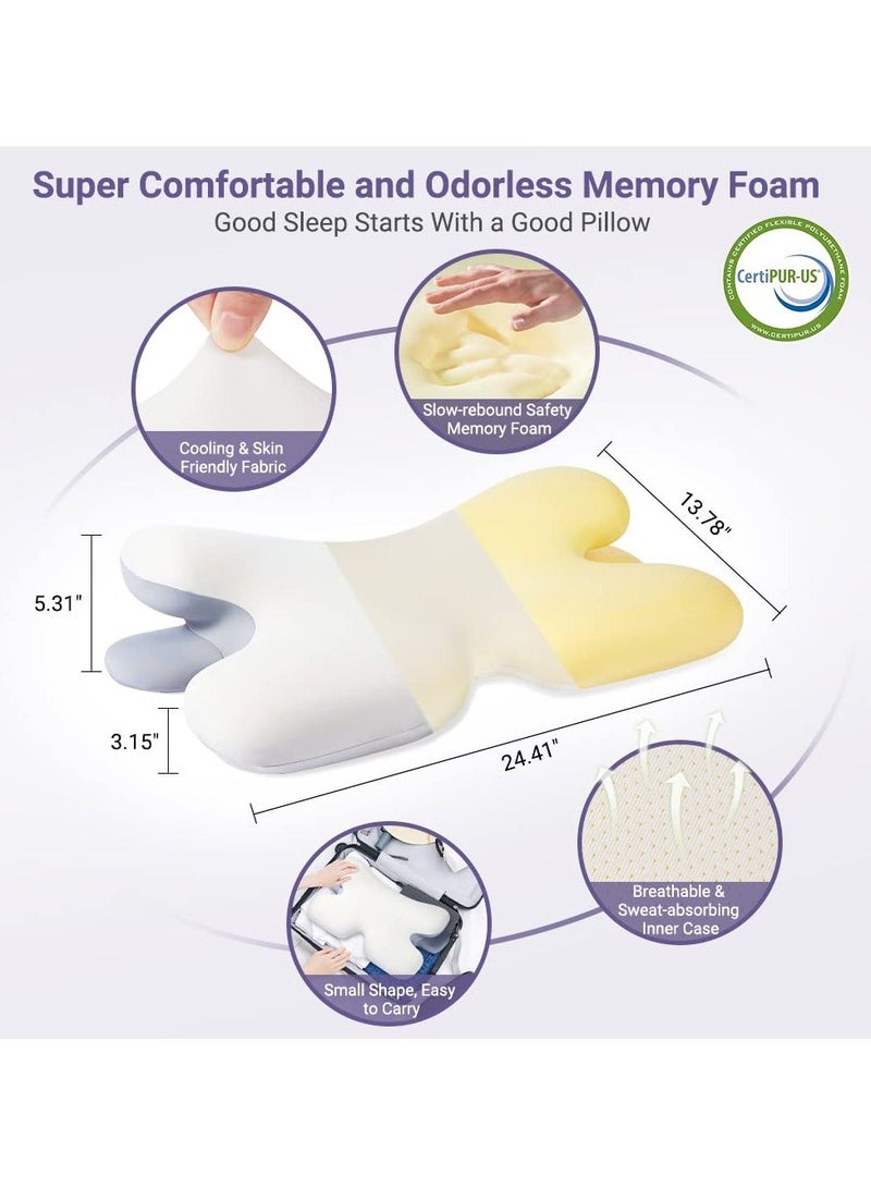 Cervical Pillow for Neck Pain Relief, Odorless Memory Foam Pillow with Cooling Cover - Image 3