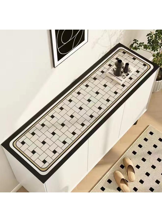 Bluejw Advanced Sense TV Cabinet Tablecloth Hallway Shoe Cabinet Dust-proof Mat Rubbing Anti-fouling Leather Sideboard Coffee Table Long Table Mat - Image 4