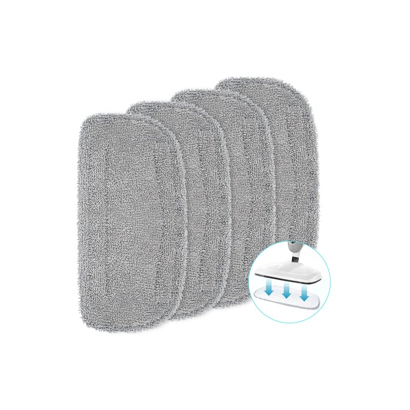 LOVECO 4 Pack Steam Mop Pads Compatible with GorFanty GF6610BGF6610 Neugo NE033NE033M  Mxnsewr Washable Microfiber Steam Mop Replacement Pads for MultiSurface Cleaning