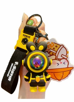 Creative Astronaut & Bunny Keychain for Men & Women - Soft PVC Car Key Ring & Bag Pendant Holder, Stylish Lanyard Decoration