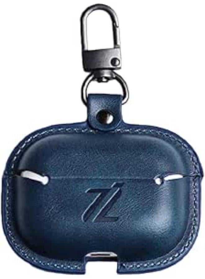Airpods Leather Case Classy Cover - Elevate Your Airpods Experience, Stylish Leather Case for Apple Airpods - Class and Protection Combined - Airpods Leather Case (Airpods 3, Blue)
