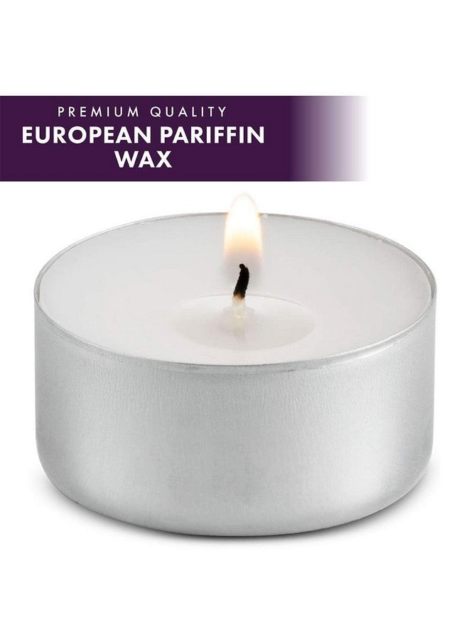 MontoPack MontoPack Unscented White Tealight Candles Bulk [100] | 8 Hours of Smokeless, Dripless, Long Lasting Burning Paraffin Tea Lights | Small Votive Mini Candles for Home, Shabbat, Weddings & Emergencies  - Image 2