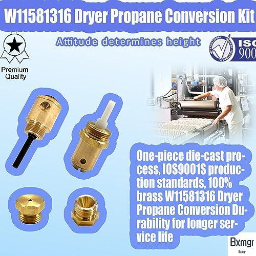 Bxmgr W11581316 Dryer Propane Conversion Kit For 29-Inch Dryers, Compatible With Whirlpool, Armada, Maytag, Kenmore 22000 BTU/Hr Liquid Propane Conversion Dryers 29 Inches,1 LP Kit - Image 5