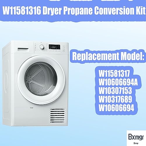 Bxmgr W11581316 Dryer Propane Conversion Kit For 29-Inch Dryers, Compatible With Whirlpool, Armada, Maytag, Kenmore 22000 BTU/Hr Liquid Propane Conversion Dryers 29 Inches,1 LP Kit - Image 2