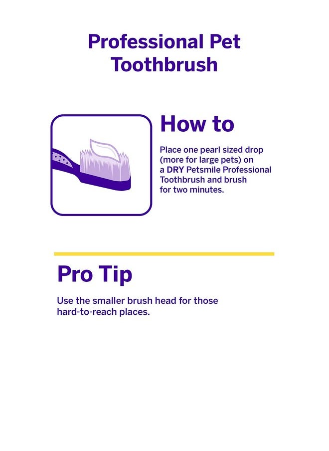 petsmile - petsmile Professional Pet Toothbrush - Patented 45° Cat & Dog Toothbrush for Small & Large Animals - Pet Accessories for Dental Care - VOHC Approved Dog Teeth Cleaning - Dog Toothpaste Not Included - Image 1