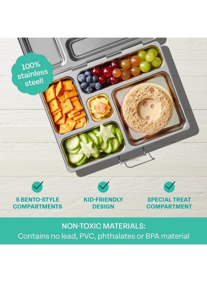 PlanetBox Rover Stainless Steel Bento Lunch Box with 5 Compartments, Sharks Carry Bag and Magnets - Image 3