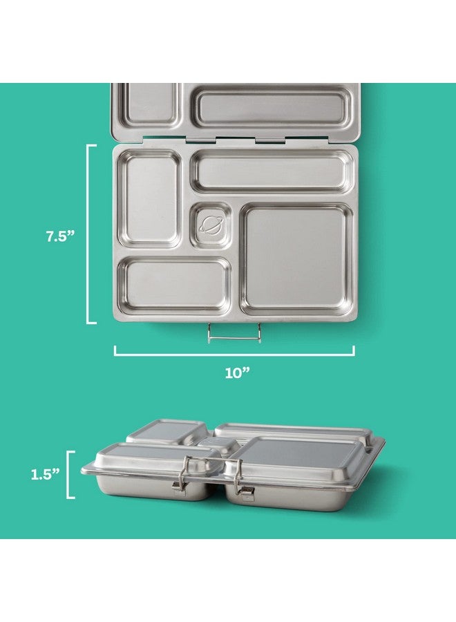 PlanetBox Rover Stainless Steel Bento Lunch Box with 5 Compartments, Sharks Carry Bag and Magnets - Image 2