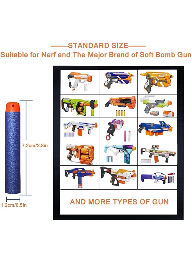 Mumoo Bear 7.2Cm Refill Foam Bullet Darts For N Strike Elite Series Blasters Kid Toy Gun (100Pcs Blue) - Image 2