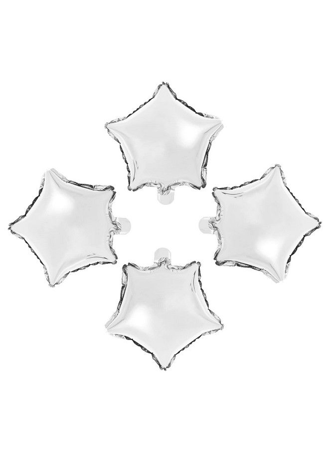 MOWO Star Shaped Balloon 10" Silver Foil Balloon Mylar Balloon Pack Of 50 - Image 4