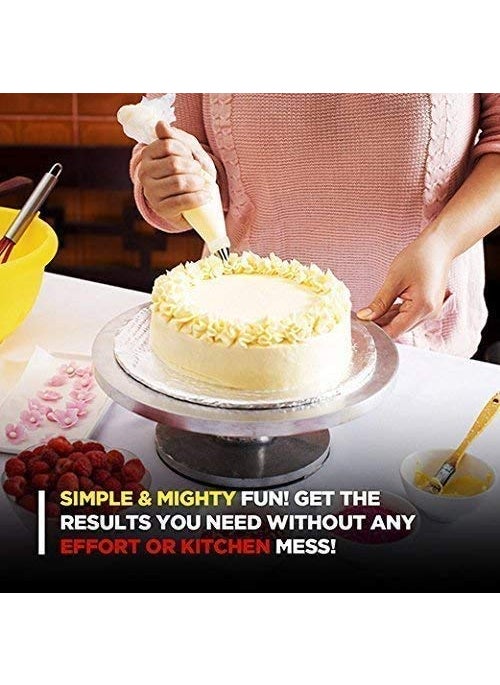 BAKING SET Baking Set Combo 12 Piece Cake Decorating Nozzles Set Frosting Icing Piping Bag and 3pcsSet Plastic Dough Bench Scraper Cake Cutter Icing Fondant Cake Decorationg Pastry Baking Tool  - Image 3