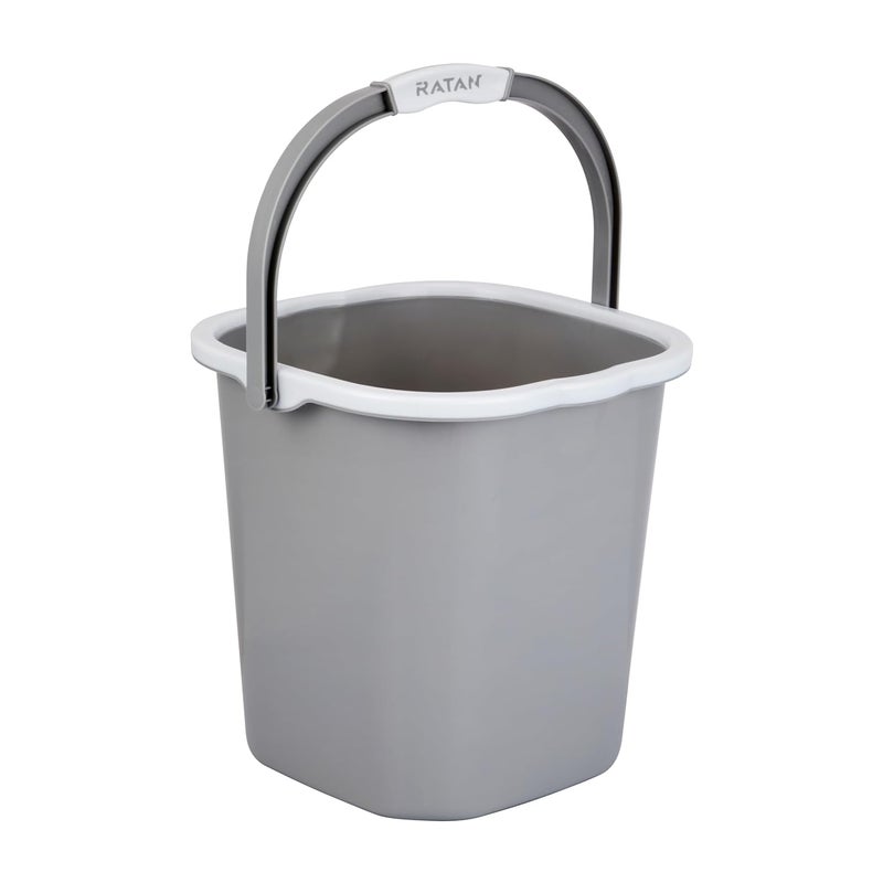 RATAN PLASTICWARE Premia Bucket 18L X 1 Diaso GreyLight Weight and Easy to CarryPerfect for Use in Bathrooms Kitchen Wet Utility Areas - Image 4