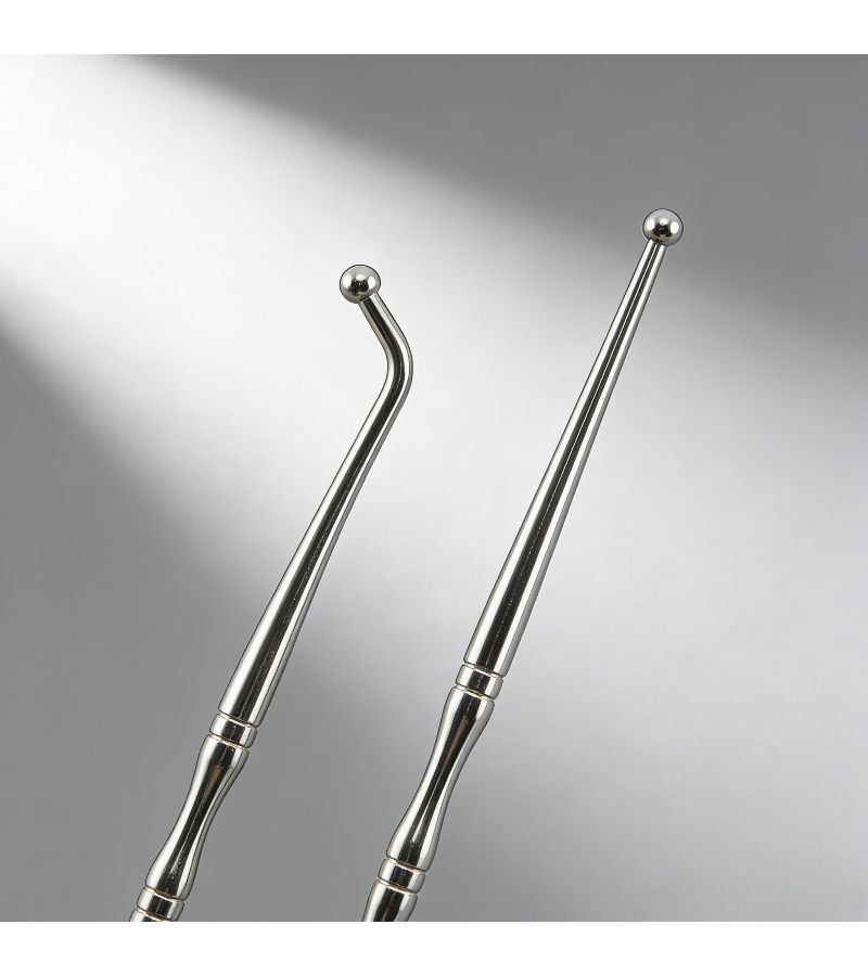Stainless Steel Dual Tip Massage Sticks 2 Pack Body Relaxation Tool - Image 3