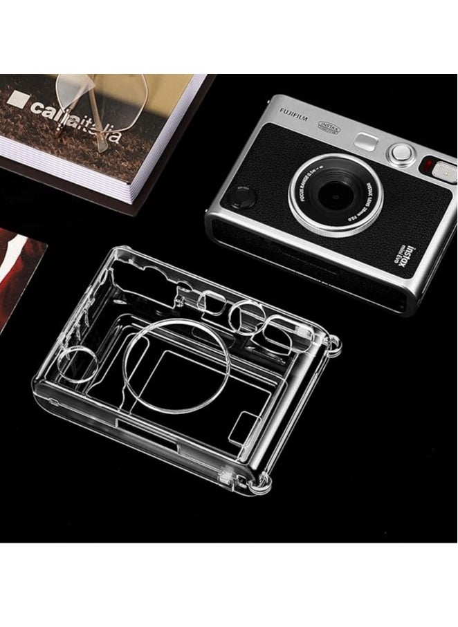 Mmmon - Protective Case for Fujifilm Instax Mini EVO Camera,Crystal Hard PVC Cover with Removable Shoulder Strap,Clear - Image 1