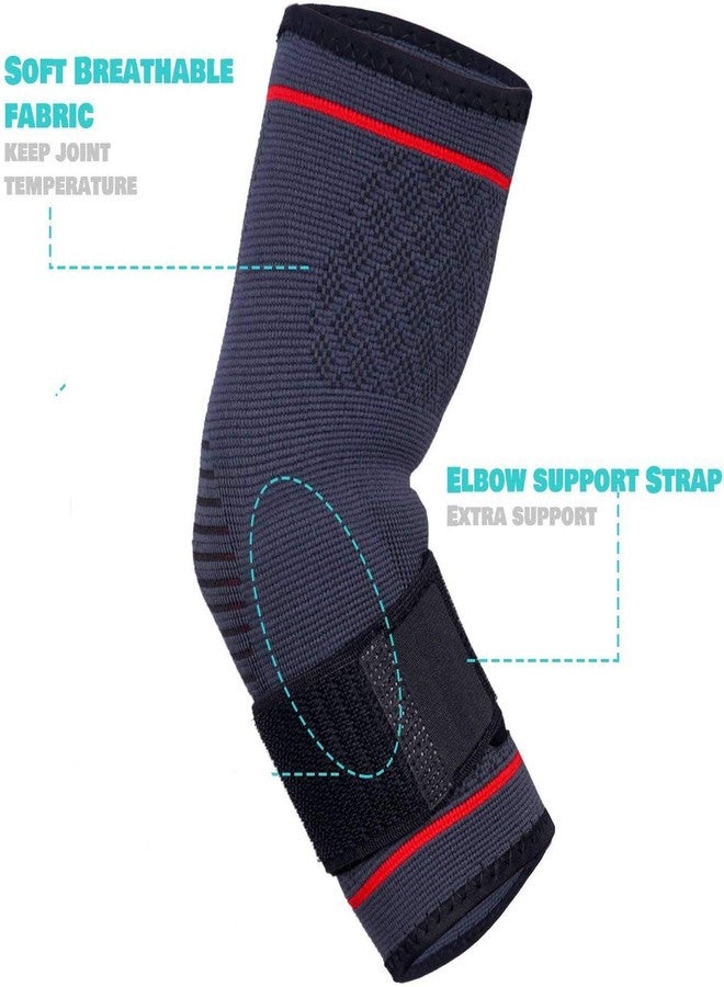 serveuttam Fitness Elbow Brace Compression Support Sleeve For Arthritis, Tendinitis, Tennis, Weightlifting, Golf Elbow Treatment Workout-Reduce Joint Pain Supportive Strap, Gel Pad Men, Women - Image 5