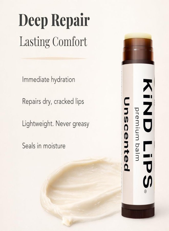 Kind Lips Unscented Lip Balm (3 Pack) - Organic Lip Balm for Sensitive Lips, Non Toxic, Hypoallergenic and Natural Beeswax Moisturizing Lip Repair - Image 5