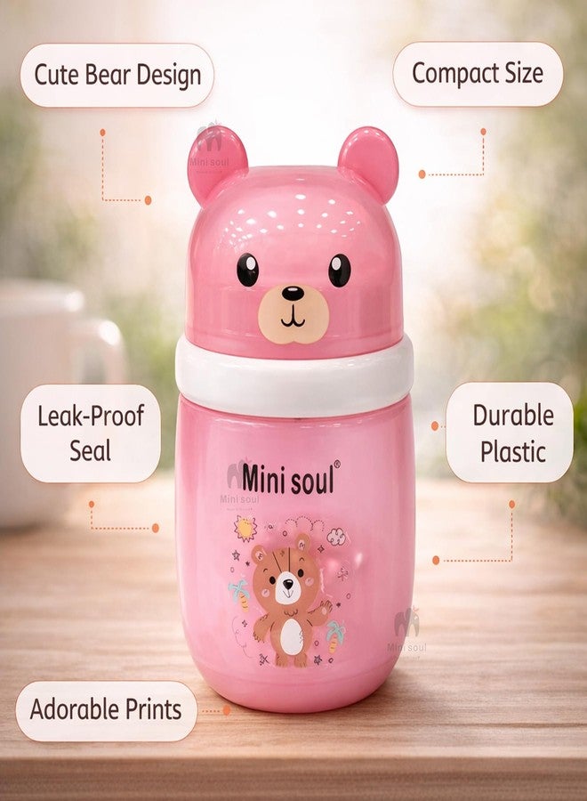 Mini Soul Baby Powder Puff with Container Soft Feather Sponge Powder Applicator for Newborn & Infant Transparent Refillable Case Mess-Free, Leak-Proof, Baby-Safe Powder Puff for Kids Pink - Image 3