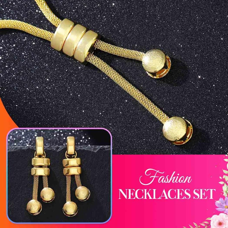 CLOACE Gold Long Choker Necklace Set Punk Cuban Y-Necklaces and Bracelet Fashion Chain Jewelry Accessories for Women (G-3) - Image 5