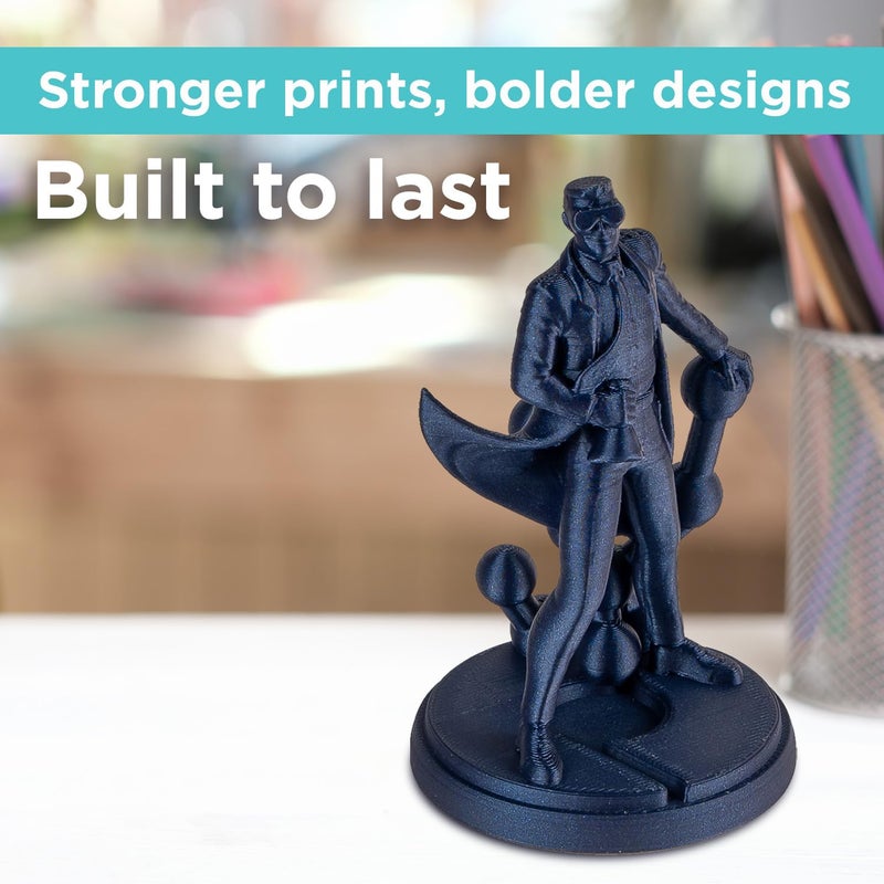 polymaker PLA PRO Filament 1.75mm 1kg, Tough & High Rigidity Metallic Blue 3D Printing Filament, PolyLite PLA PRO 3D Printer Filament 1.75mm, Print with Most 3D Printers - Image 2