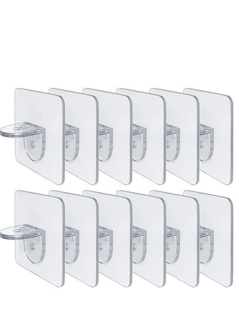 Punch Free Shelf Support Peg, 30 Pcs Self Adhesive Shelves Clips for Kitchen Cabinet, Book Shelves, Strong Partition Holders Pin, Strong Partition Pin for Closet, Brackets Clapboard Layer  - Image 2