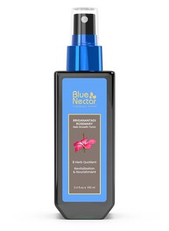 Blue Nectar Advanced Plant-Based Rosemary Hair Growth Serum Natural Alternative for Redensyl Intensive Ayurvedic Serum for Women and Men with Bhringraj 8 Herbs 100 ml  - Image 1