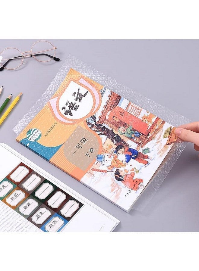 DIVUE 30pcs Book Covers Waterproof Plastic Clear Paper Sticker Book Cover Film for Textbooks Hardcover Protective Thick Sticky Transparent Cover for Students School Office Self-Adhesive A4 Book Cover - Image 3