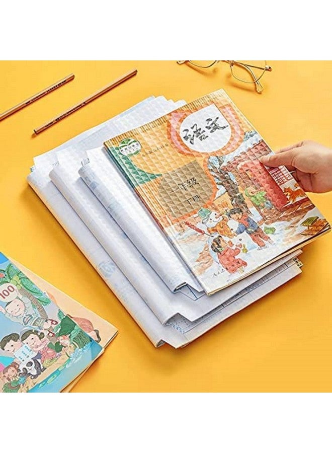 DIVUE 30pcs Book Covers Waterproof Plastic Clear Paper Sticker Book Cover Film for Textbooks Hardcover Protective Thick Sticky Transparent Cover for Students School Office Self-Adhesive A4 Book Cover - Image 1