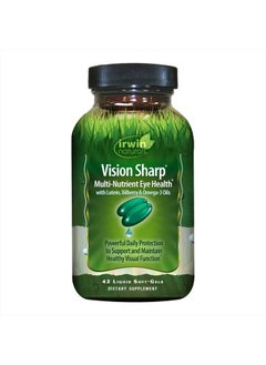 Vision Sharp Multi-Nutrient Eye Health with Lutein, Bilberry & Omega-3s - 42 Liquid Softgels