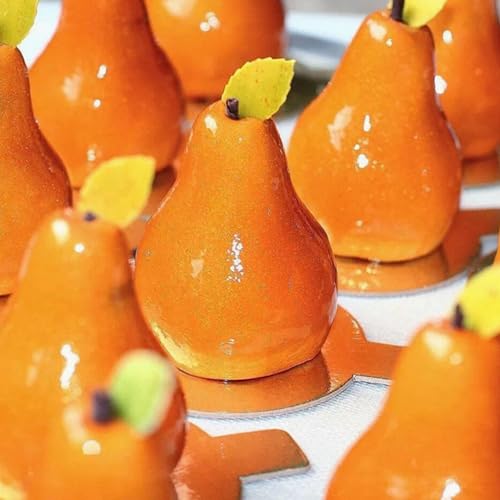 OCPO KITCHEN 3D Pear Silicone Mold for Baking Mousse Cake French Dessert Pastry Chocolate Pudding Cupcake, Non-Stick and Easy Release, Pear Shaped (8-Cavity) - Image 5