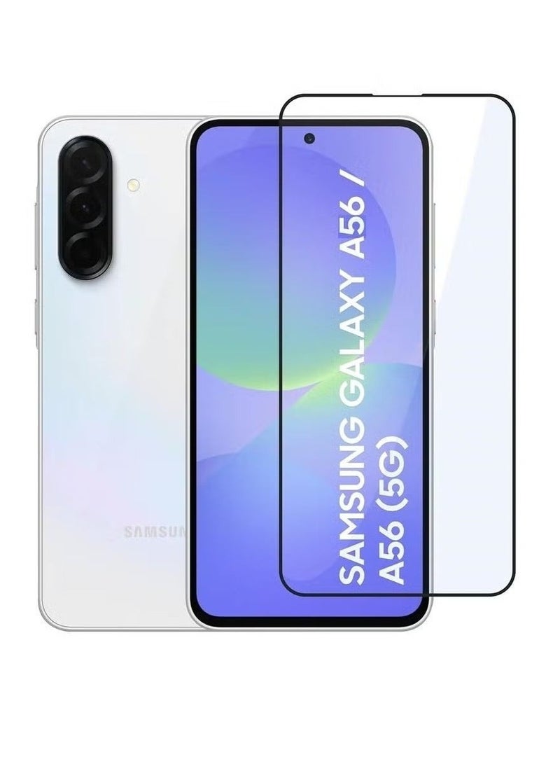 Samsung A56 5G Screen Protector – Full Edge-to-Edge Tempered Glass Film – Anti-Scratch, Anti-Fingerprint, 9H Hardness, HD Clarity Screen Guard – Ultra-Slim Bubble-Free Glass for Samsung Galaxy A56 5G (2025), 6.7 Inch Display - Image 1