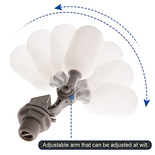 Hicello 1/2" Float Ball Valve Automatic Fill Feed Humidifier Tank Pond Shut Off with Adjustable Arm for Ponds, Livestock Water Trough - Image 4